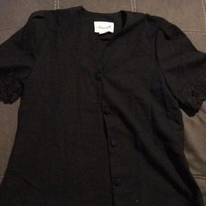 Black button down blouse
